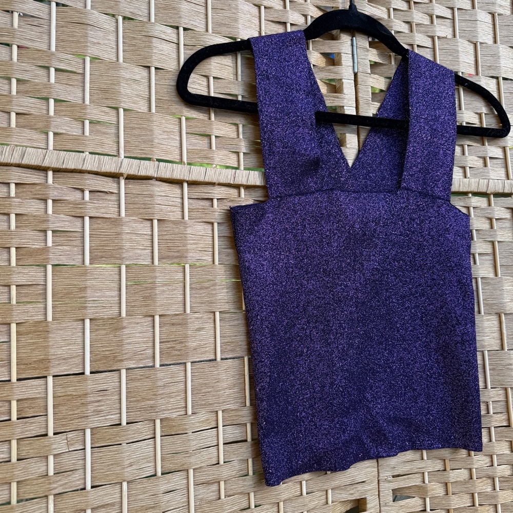 House Of Harlow 1969 Purple Shimer Wide Strap NWT Women’s Size XS - Picture 3 of 8